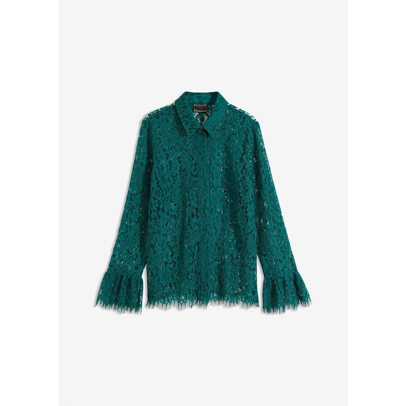 bonprix Blúzka z čipky, farba zelená 60211657