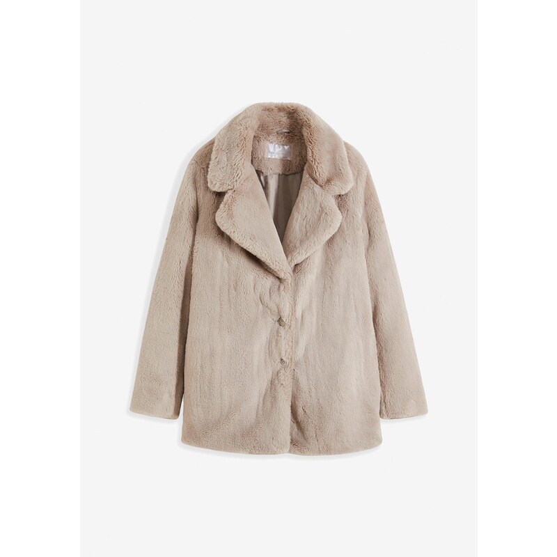 bonprix Kožušinový kabát, farba šedá 60211684