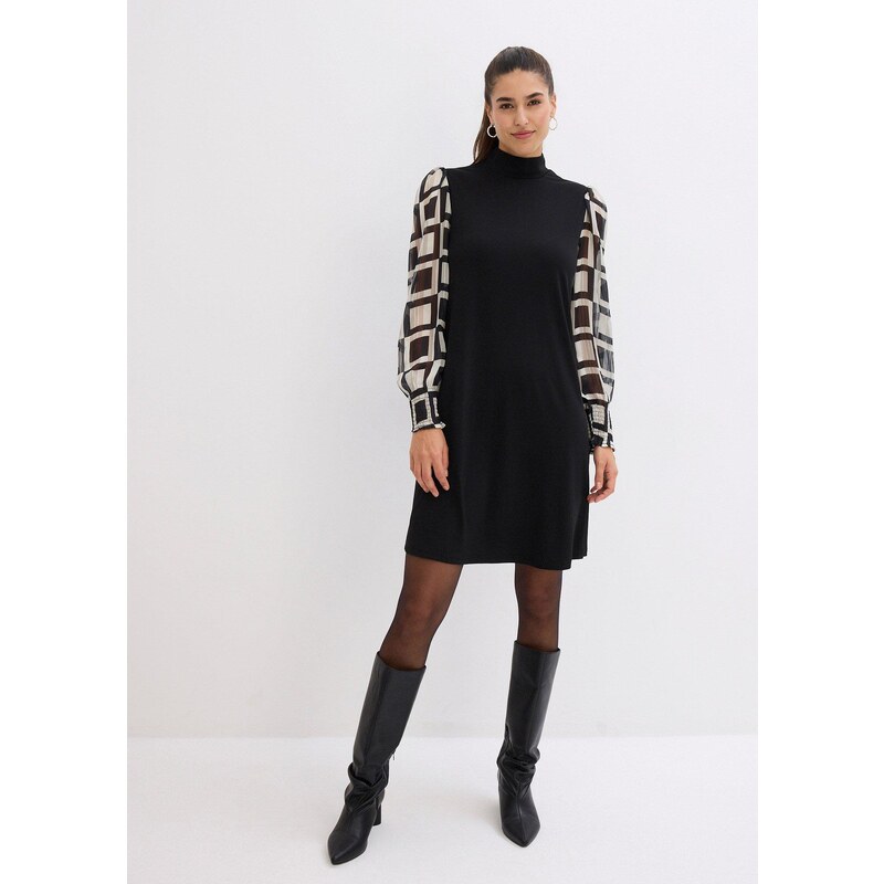 bonprix Úpletové šaty, farba čierna 60211484