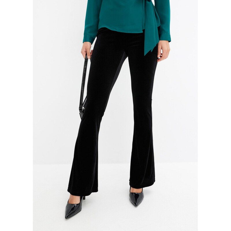 bonprix Legíny z mäkkého zamatu, farba čierna 60211553