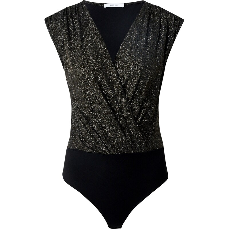 ABOUT YOU Košeľové body Cecile čierna / strieborná 60219420