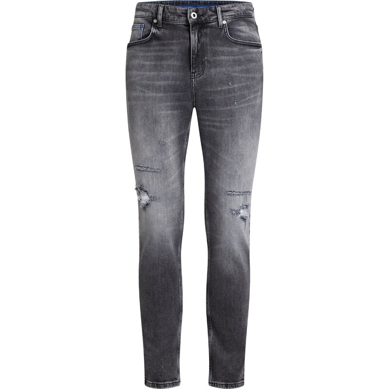 KARL LAGERFELD JEANS Džínsy Distressed tmavosivá 60218940