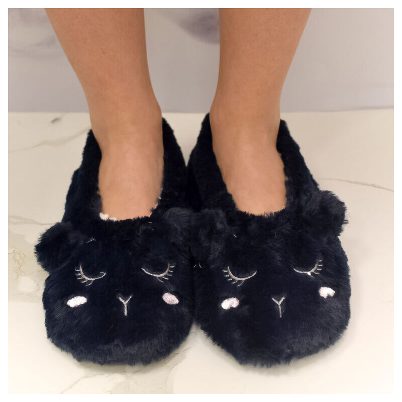 MR PAMUT Dámske plyšové tmavomodré ponožky Sleepy Lamb 60223943