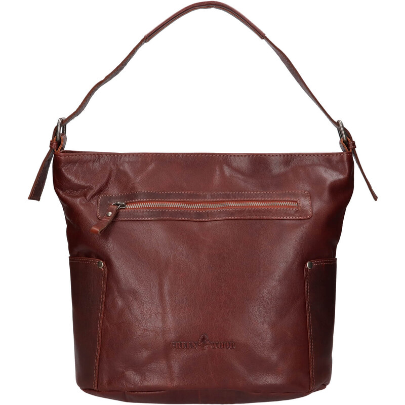 Dámska kožená kabelka Greenwood Amalia - hnedá 60224093