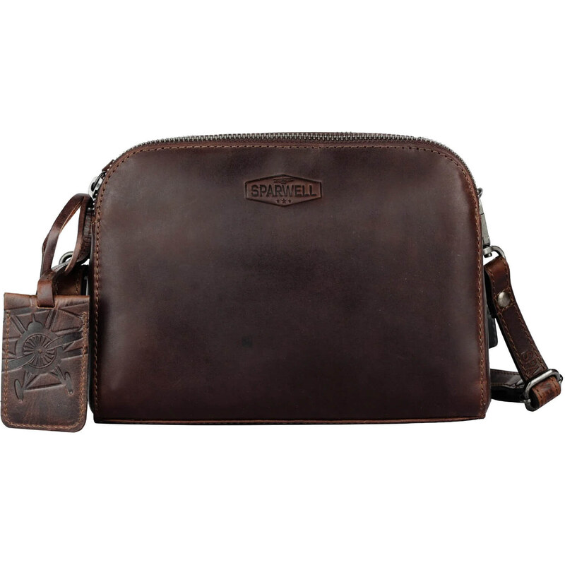 Dámska kožená crossbody kabelka Sparwell Petra - hnedá 60224120