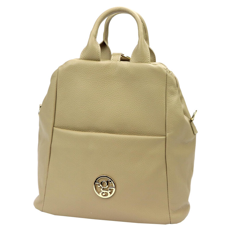 Kožená kabelka Gregorio béžová KZ53674 62178960