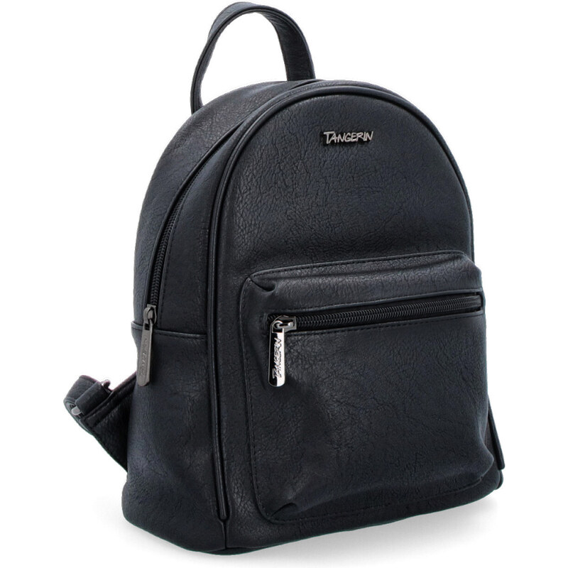 Mestský batoh zo syntetickej kože Tangerin čierna 8018 C 35130028