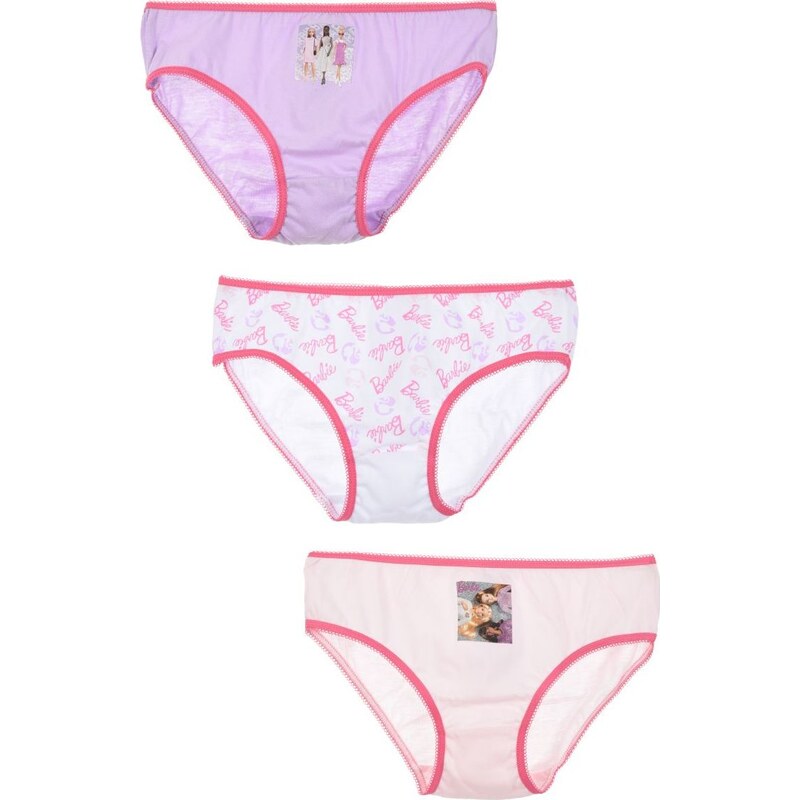 Set 3 dievčenských bavlnených nohavičiek Barbie 65150975