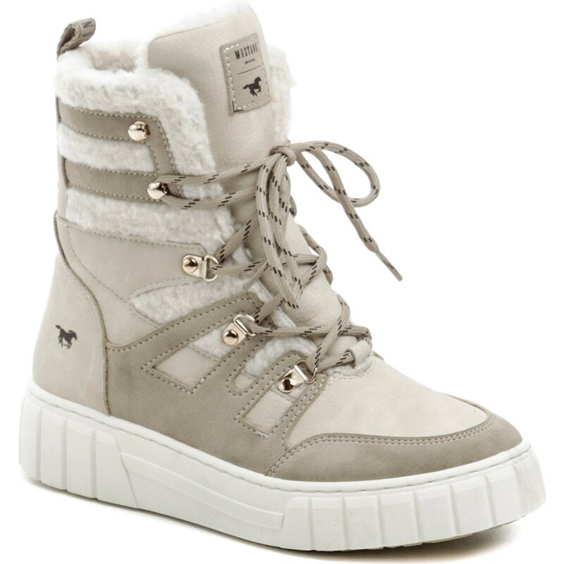 Mustang 1446-603-4 béžová dámska zimná obuv 60240679