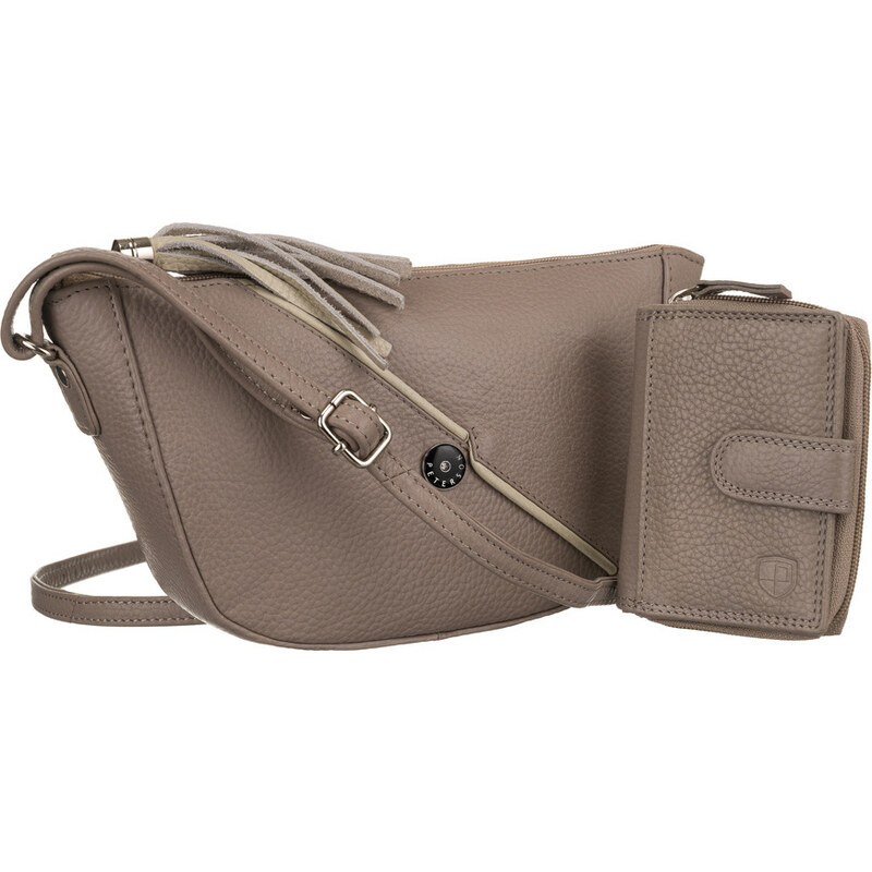 Peterson Béžová kožená crossbody kabelka s peňaženkou [DH] PTN CF3-DS 47888974