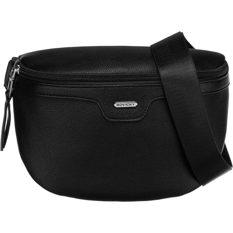 Rovicky čierna elegantná ľadvinka z ekologickej kože R-103-01 57236417