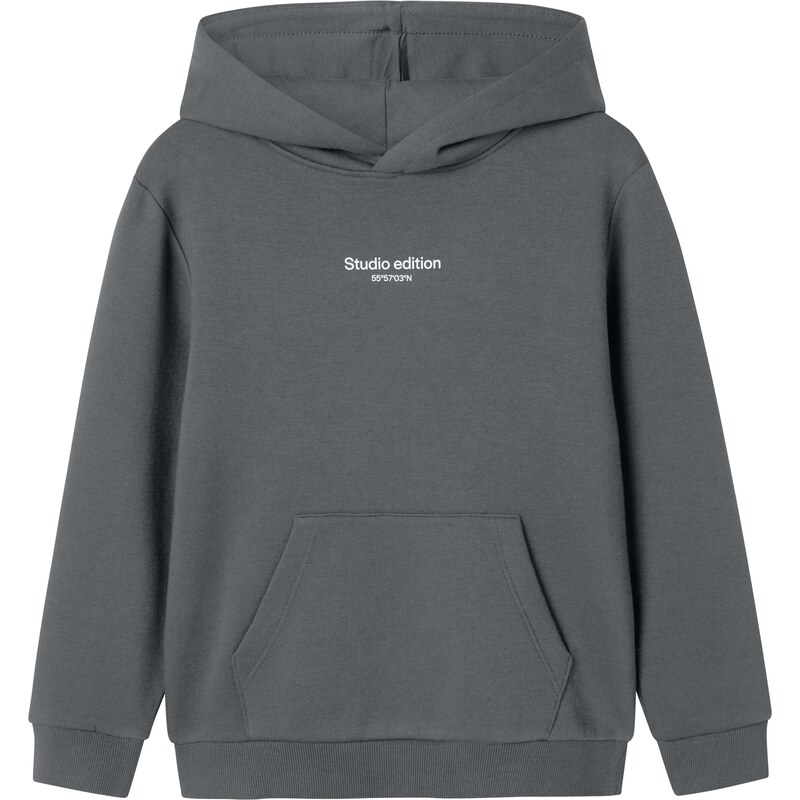 NAME IT Mikina NKMBrody tmavosivá / biela 60252638