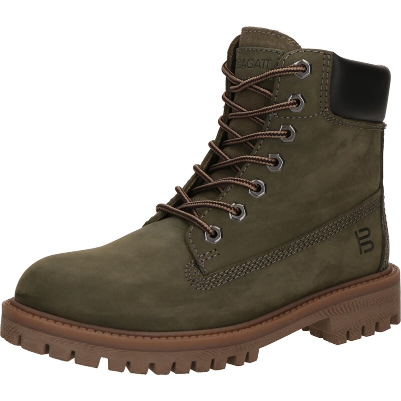 TT. BAGATT Šnurovacie členkové čižmy olivová / čierna 60252793