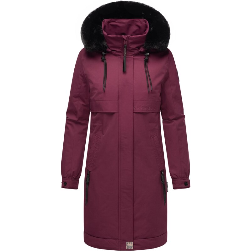 NAVAHOO Zimný kabát burgundská / čierna 62110964