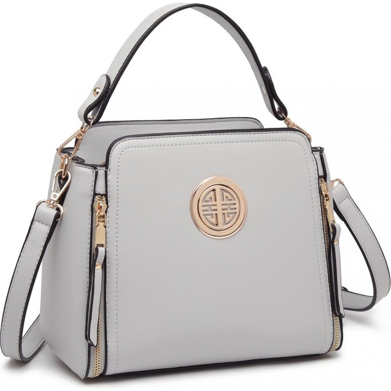 Konofactory Sivá zdobená crossbody kabelka „Aura“ 60256165