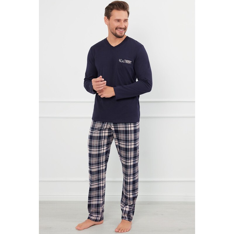 E-shop Italian Fashion dlhé pánske pyžamo Edwin - bavlna