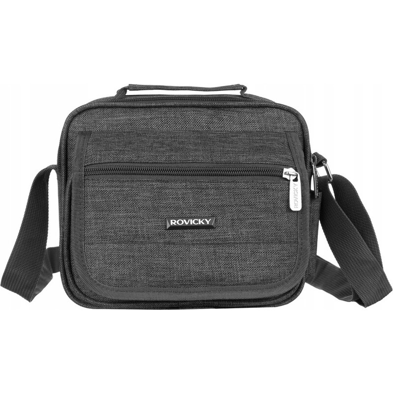 Rovicky Sivá textilná messenger taška [DH] R-6523 49047195