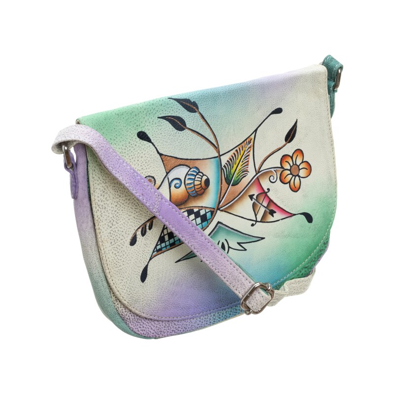 Rovicky ručne maľovaná farebná kabelka LB-1901-ART-09 BEIGE 17855277