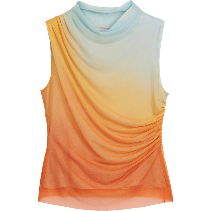 Desigual Top modrá melírovaná / oranžová 61964000