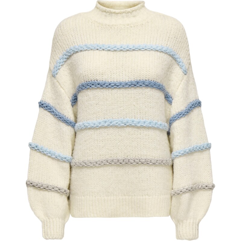 ONLY Sveter ONLMY béžová / opálová / svetlomodrá / sivá 66237713