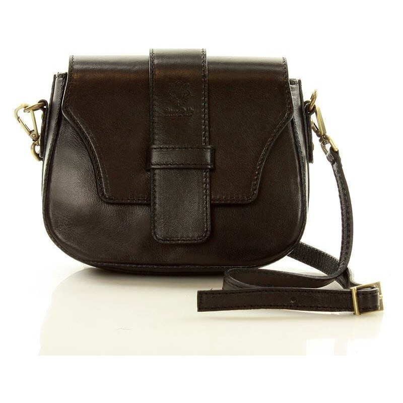 Vera pelle MAZZINI Kožená crossbody kabelka VERONA | čierna L101a 60290506