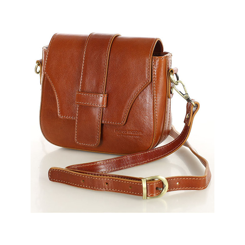 Marco Mazzini MAZZINI Kožená crossbody kabelka VERONA | camel L101b 60290507