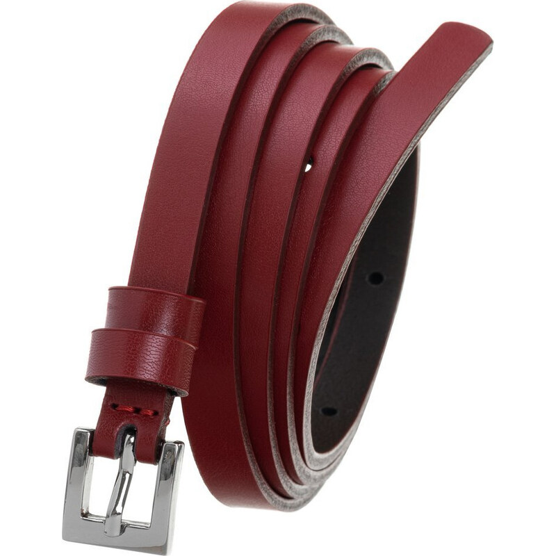 BASIC Červený dámsky úzky opasok PD-NL-1-105 25768412