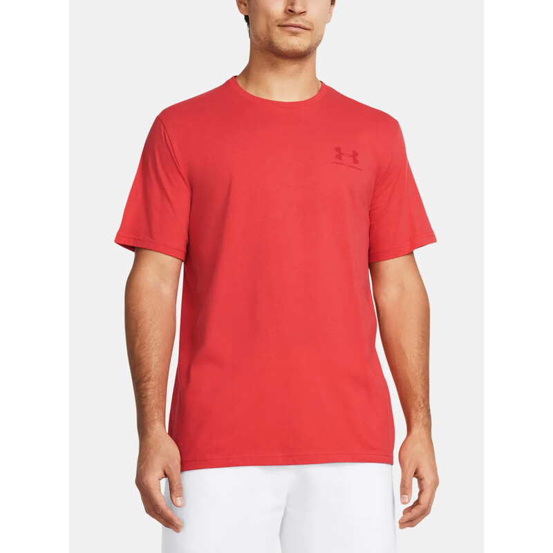 Mens T-shirt Under Armour Sportstyle Left Chest SS - red 64783683