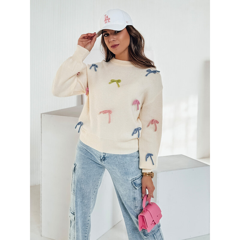 DStreet Dámsky oversize sveter s mašličkami 60298950