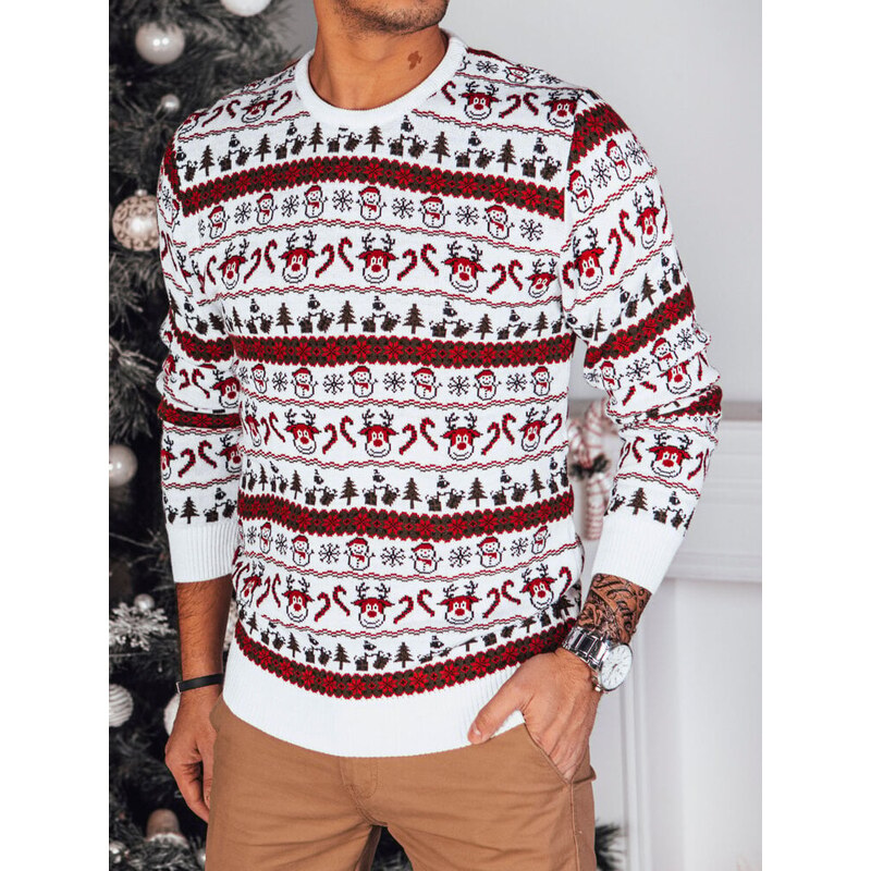 Klasický pánsky sveter Farba Biely DSTREET 60299000