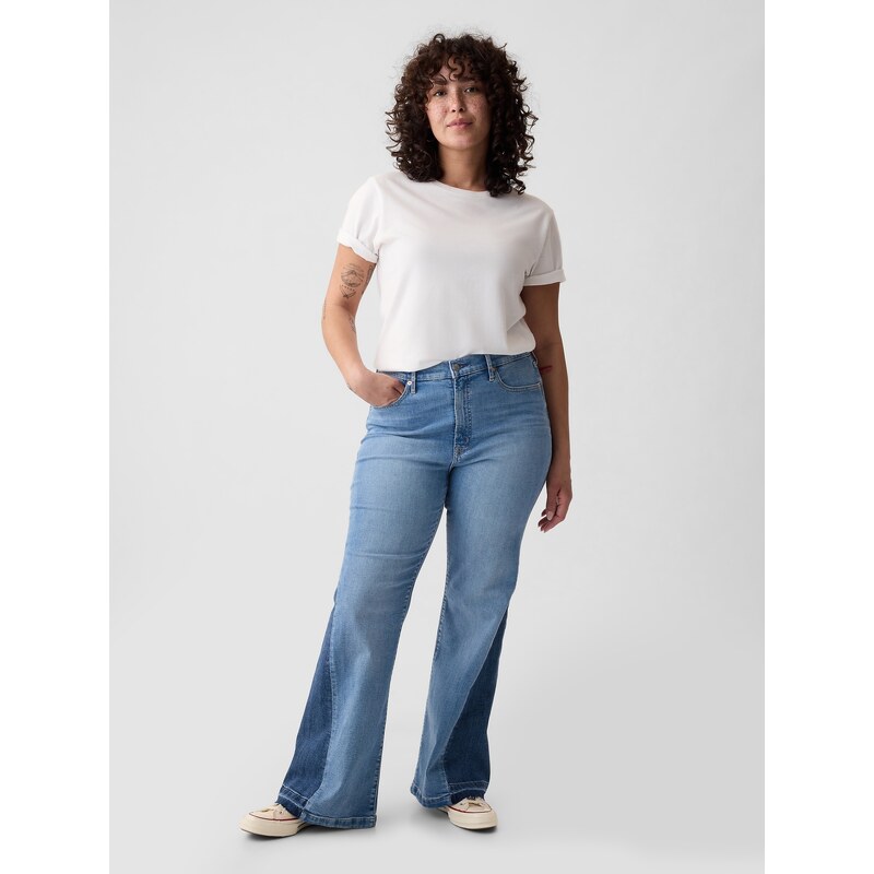 GAP Jeans 70s flare High Rise Patched - Womens 60632870