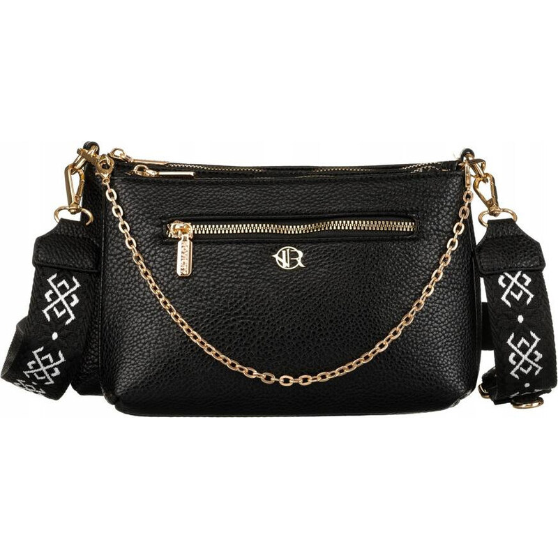 Rovicky čierna dvojitá messenger taška s prídavnou peňaženkou R-KP-06 52671252