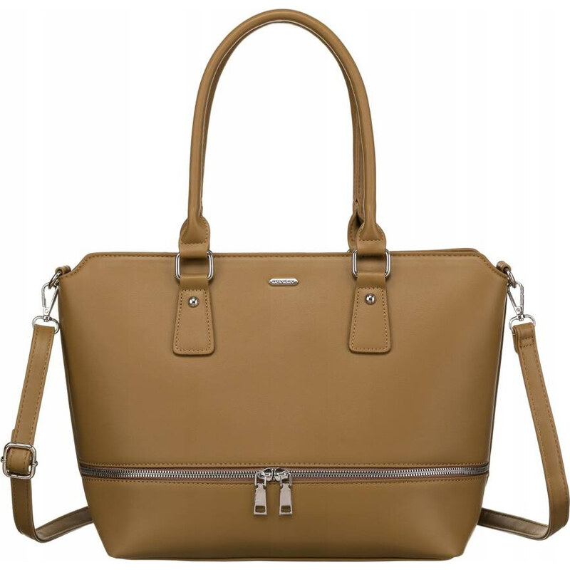 Rovicky tmavobéžová priestranná shopper kabelka R-072-04 53715967