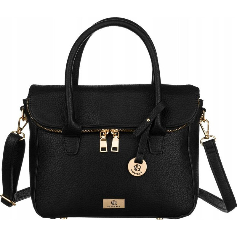 Rovicky Čierna crossbody taška so zlatými detailmi R-TOR-ALE-8 52673058
