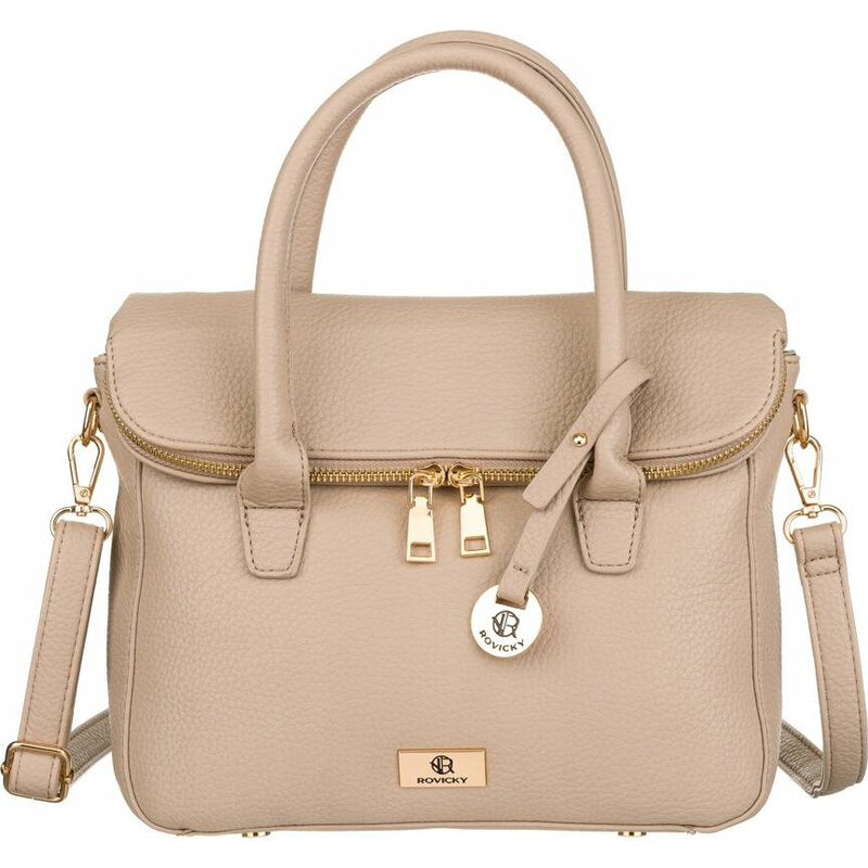 Rovicky Béžová crossbody taška so zlatými detailmi R-TOR-ALE-8 52673057