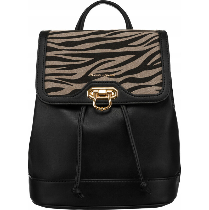 David Jones čierny štýlový batoh so zvieracím vzorom 6865-3 50296769