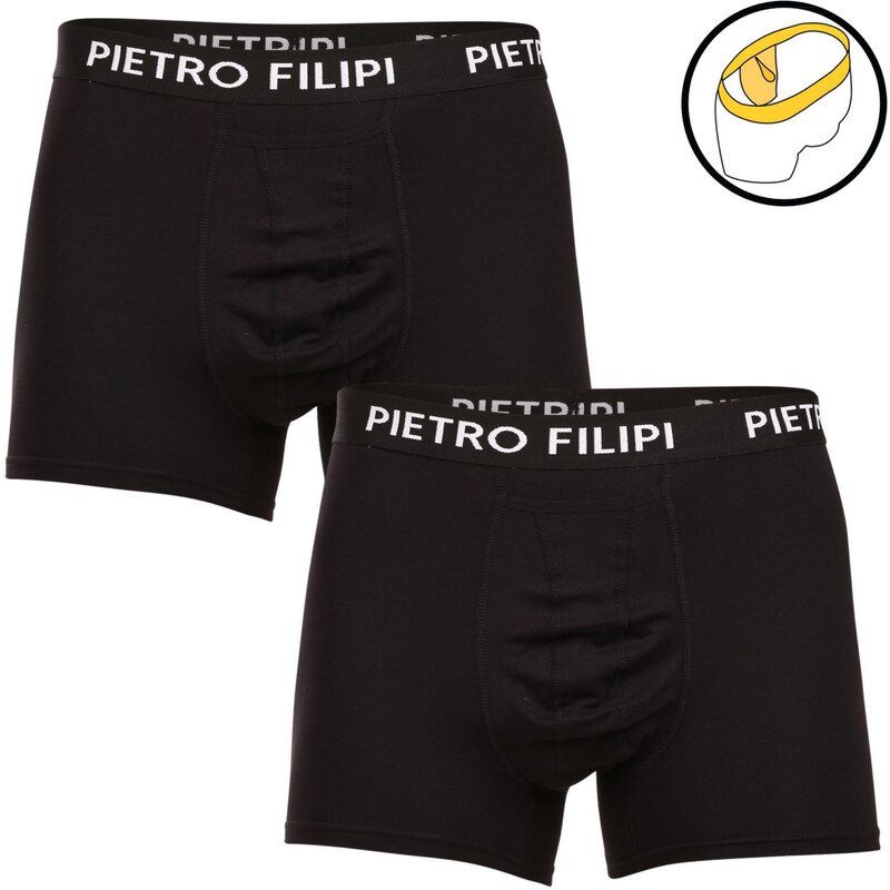 2PACK pánske boxerky Pietro Filipi balls holder čierné (2BCL002) 52159812