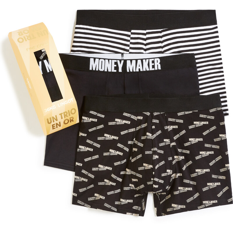Celio Gift set of gold brick boxers, 3pcs - Mens 60750701