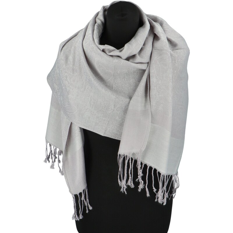 CASHMERE Módny dámsky šál Candice, svetlo šedý 66303231