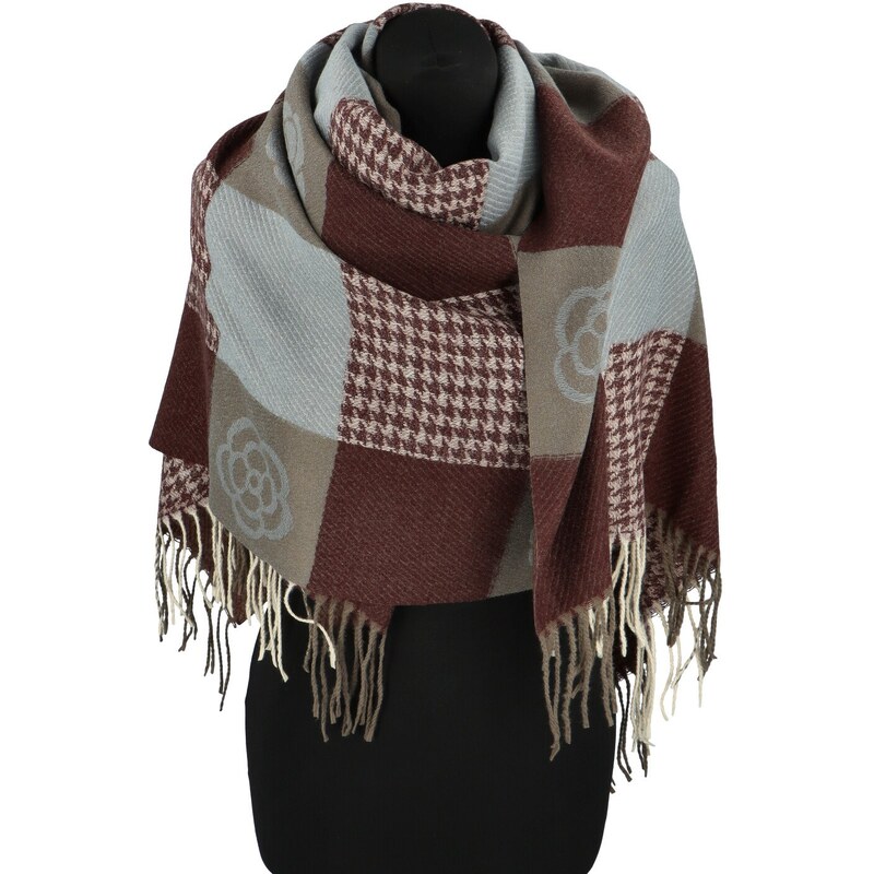 CASHMERE Módny dámsky šál Sofía, červený 66376475