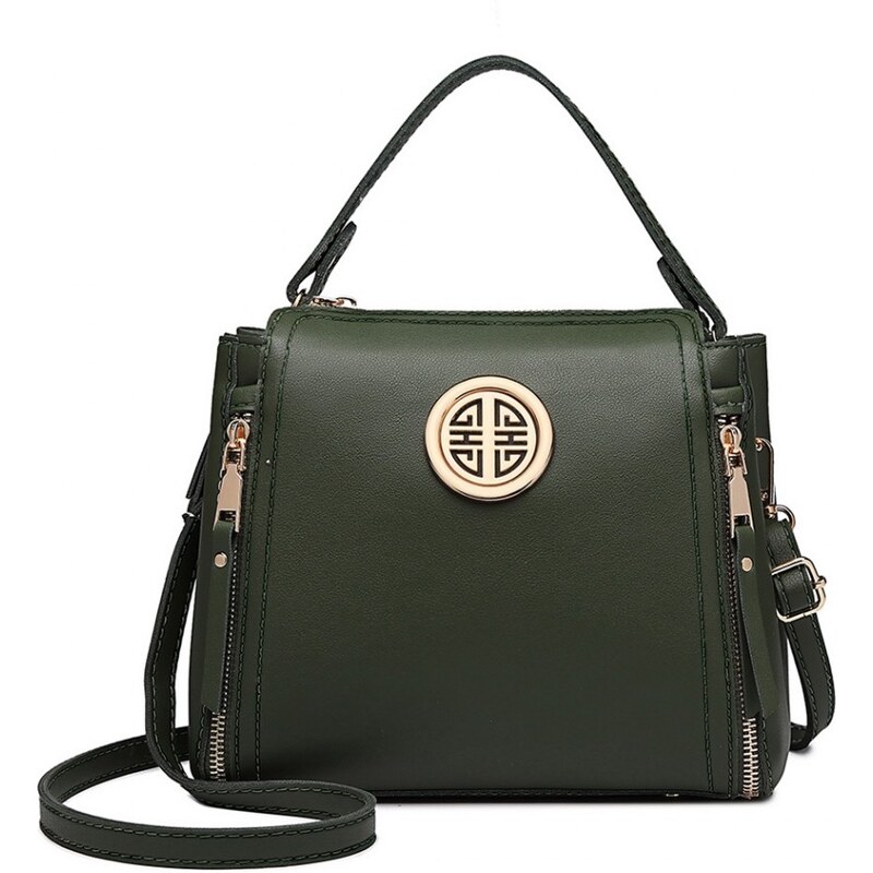 Konofactory Zelená zdobená kabelka na rameno Decor 60349847