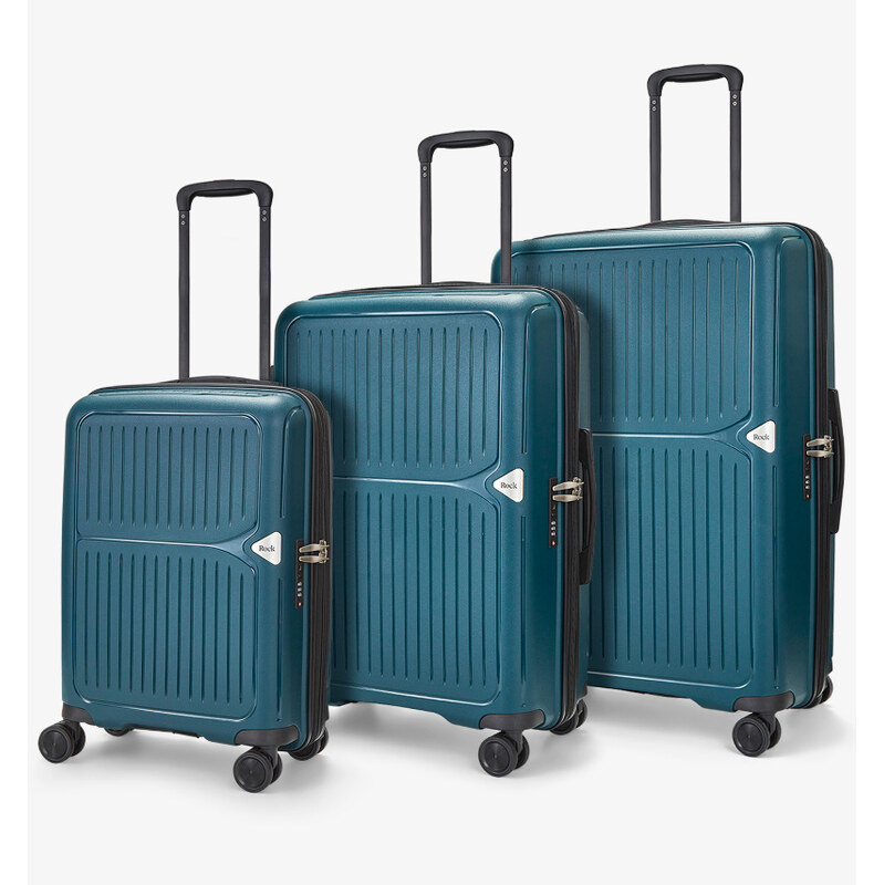 Sada cestovných kufrov ROCK Vancouver PP - zelená 62193623