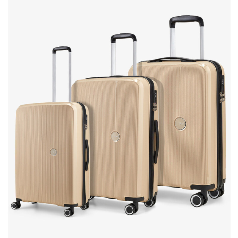Sada cestovných kufrov ROCK Hudson TR-0267/3 PP - champagne 64732654