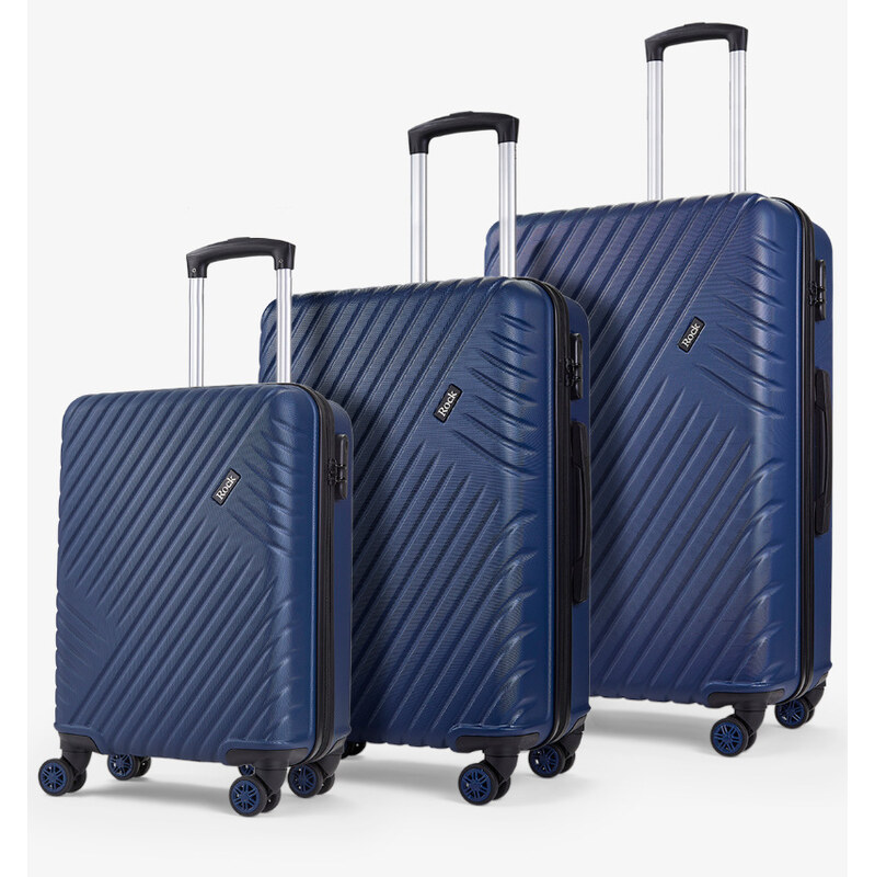 Sada cestovných kufrov ROCK Santiago ABS - tmavo modrá 62193546