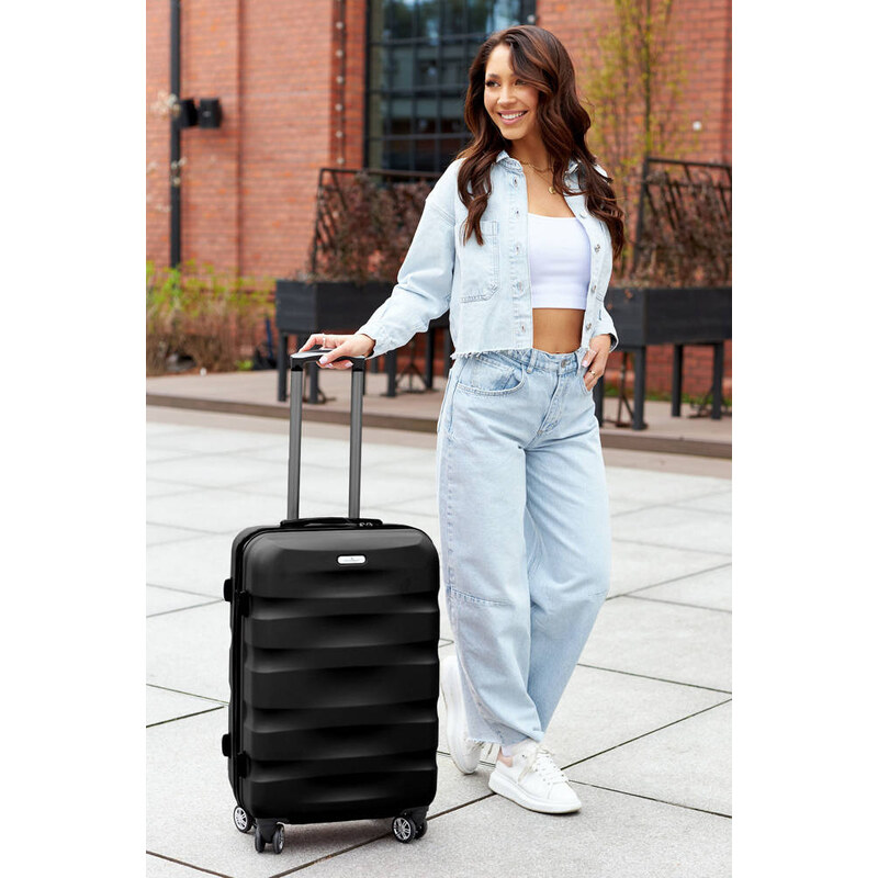 Peterson čierny cestovný kufor veľ. M PTN 5806-W-M 44631956