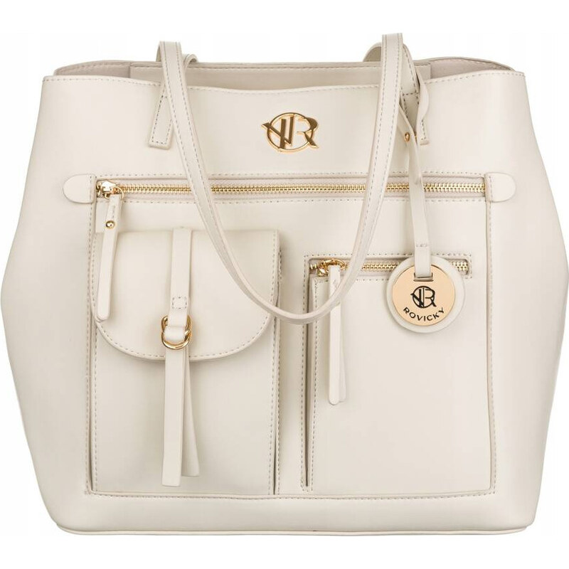 Rovicky Krémová shopper kabelka s vreckami R-TOR-ALE-9 52673152