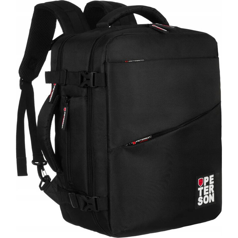Peterson čierny vodeodolný cestovný batoh [DH] PTN PLG-04-T 47889049