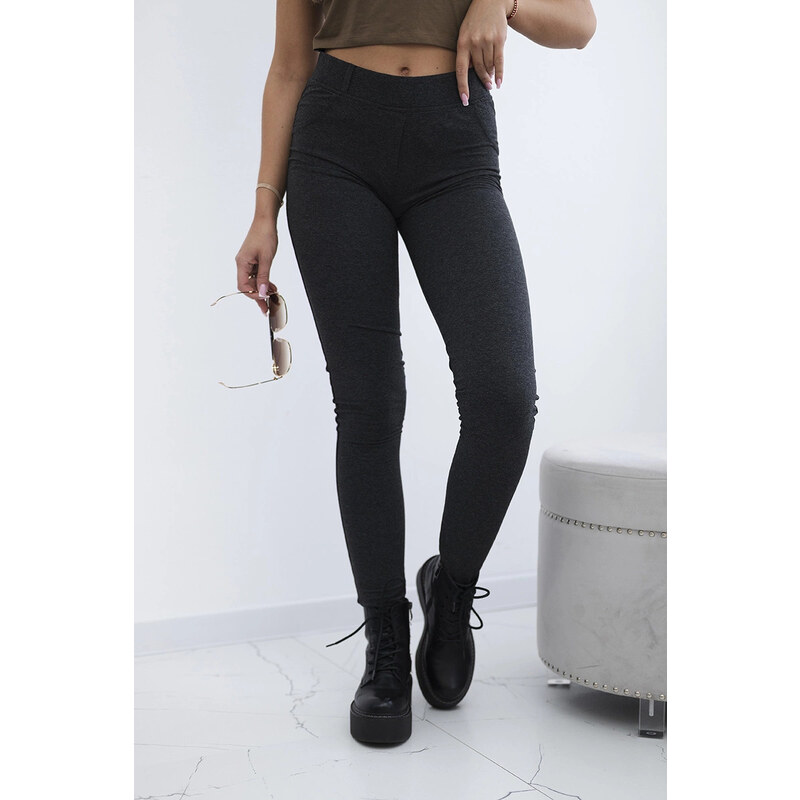 K-Fashion Bavlnené nohavice so zadnými vreckami graphite 61297616