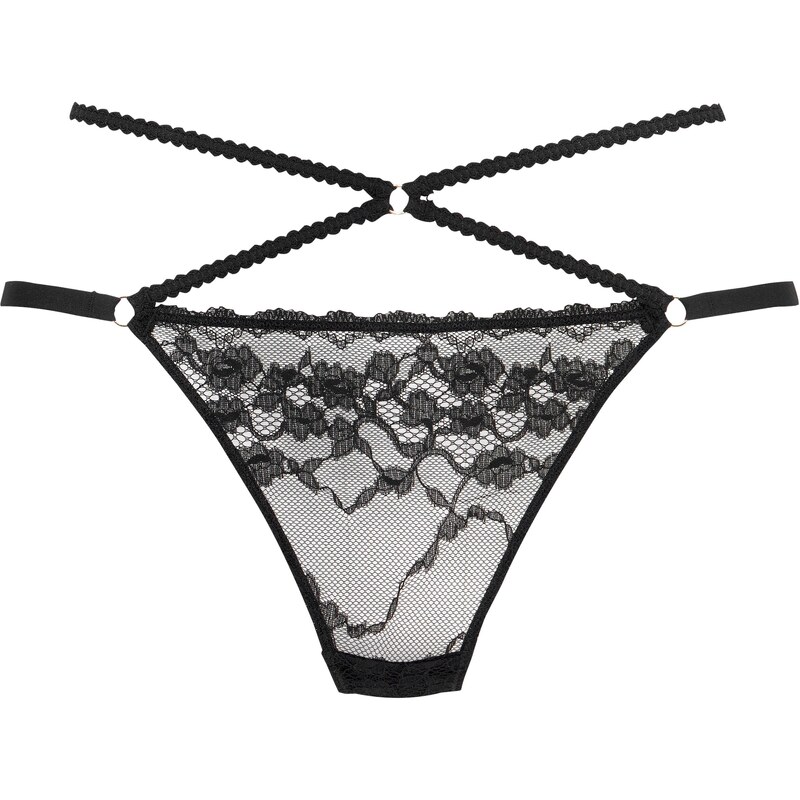 PETITE FLEUR GOLD Tangá čierna 63147424