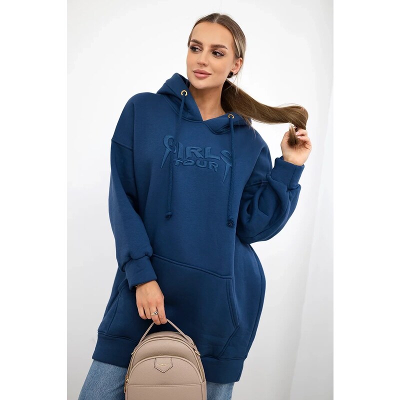 Kesi Zateplená mikina Crys s vyšívaným textom oversize 62527423